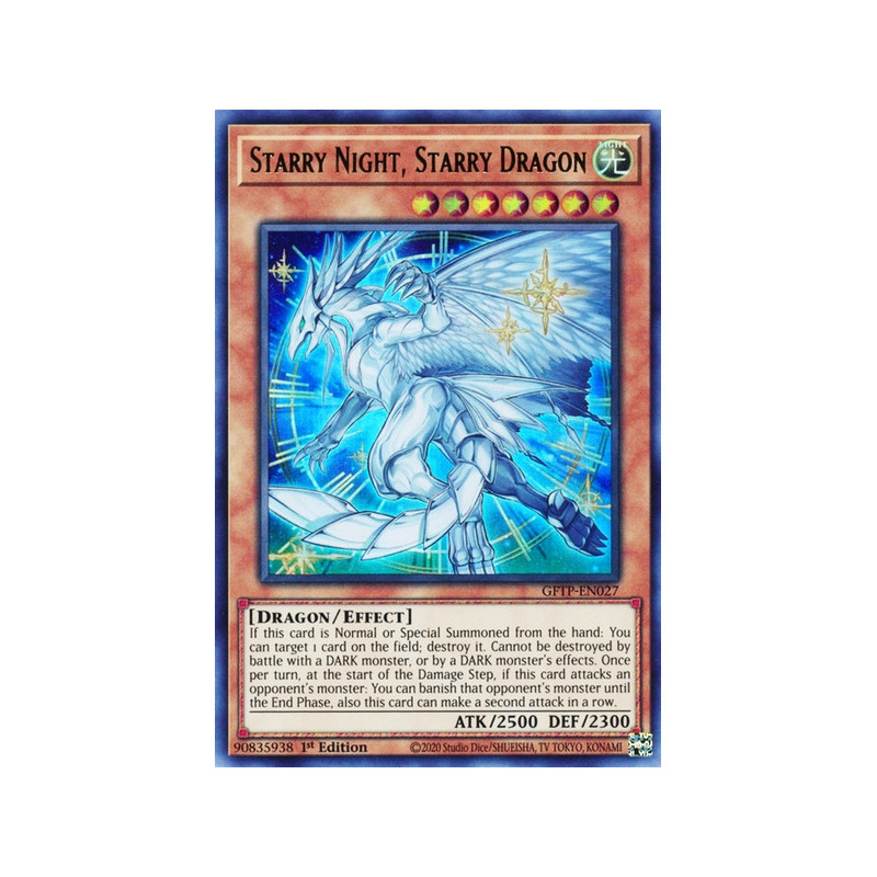 Yugioh 1x Starry Night Starry Dragon GFTP-EN027 Ultra Rare 1st Edition NM 