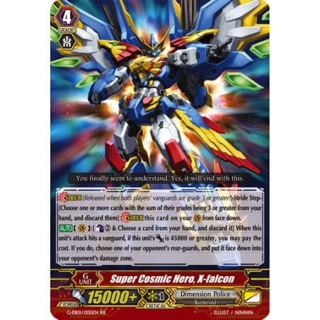 Vanguard_TCG_card_G-EB01_005EN_RR_Super_Cosmic_Hero_X-falcon_Cosmic_Roar