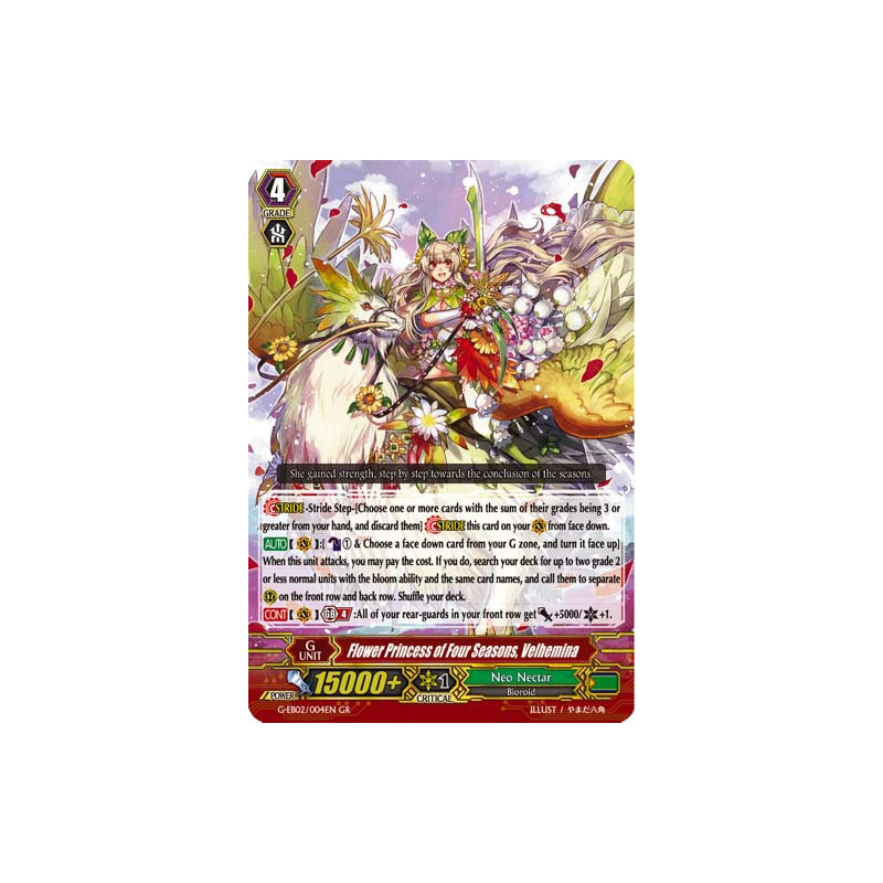 Vanguard_TCG_card_G-EB02_004EN_GR_Flower_Princess_of_Four_Seasons_Velhemina_The_AWAKENING_ZOO