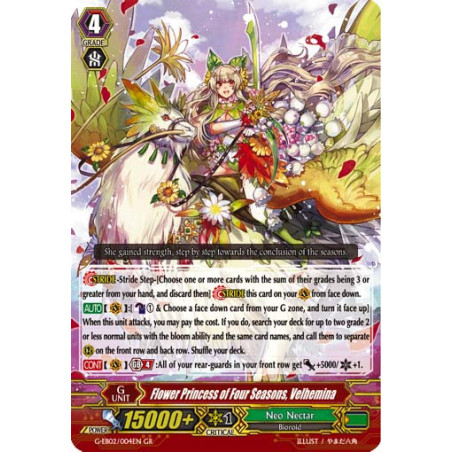 Vanguard_TCG_card_G-EB02_004EN_GR_Flower_Princess_of_Four_Seasons_Velhemina_The_AWAKENING_ZOO