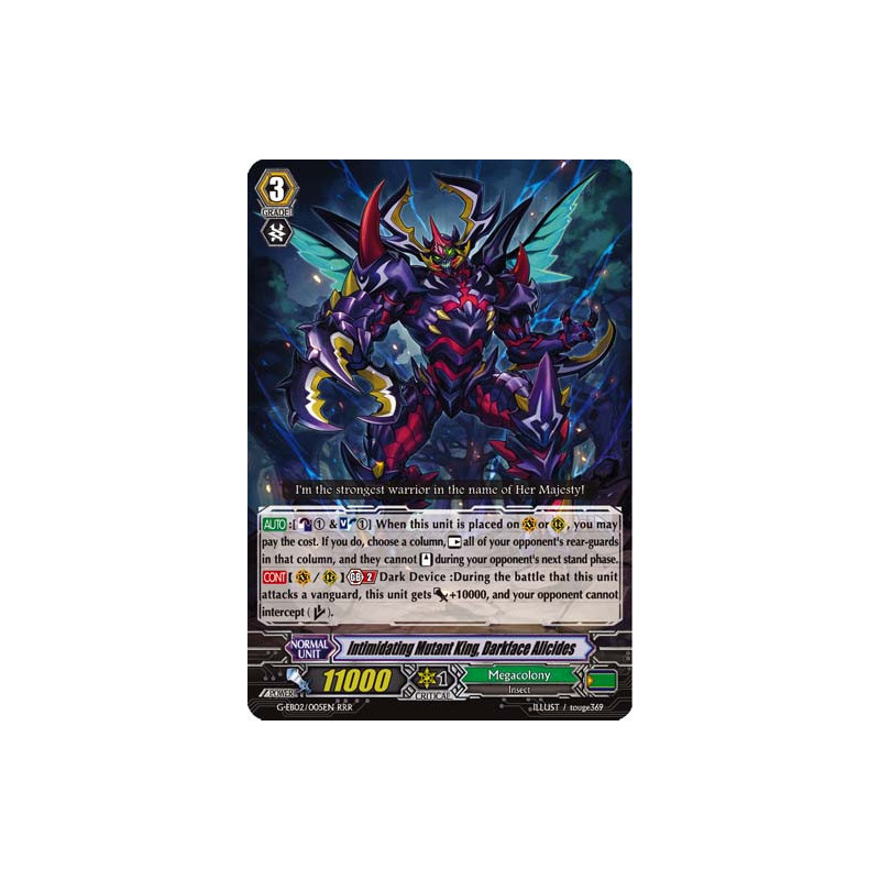 Vanguard_TCG_card_G-EB02_005EN_RRR_Intimidating_Mutant_King_Darkface_Alicides_The_AWAKENING_ZOO