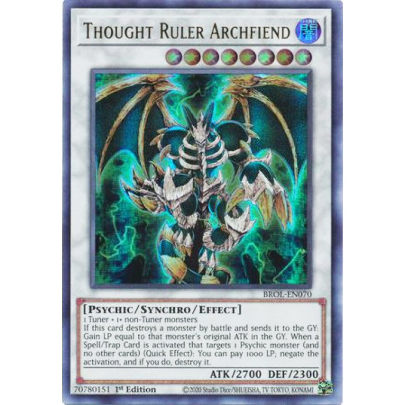 BROL-EN070 Thought Ruler Archfiend Brothers Of Legend - Card Yu-gi-oh