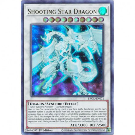 BROL-EN071 Shooting Star Dragon1st Edition Ultra Rare YuGiOh Trading Card TCG 