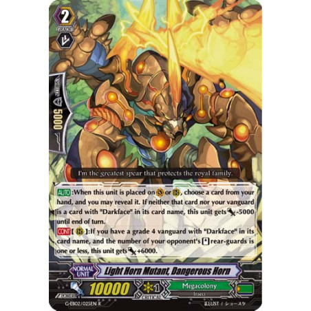 Vanguard_TCG_card_G-EB02_025EN_R_Light_Horn_Mutant_Dangerous_Horn_The_AWAKENING_ZOO