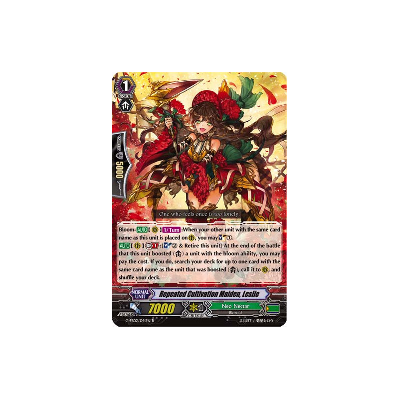 Vanguard_TCG_card_G-EB02_041EN_R_Repeated_Cultivation_Maiden_Leslie_The_AWAKENING_ZOO