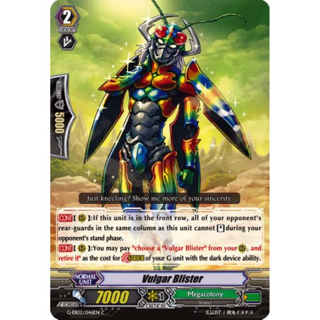 Vanguard_TCG_card_G-EB02_046EN_C_Vulgar_Blister_The_AWAKENING_ZOO
