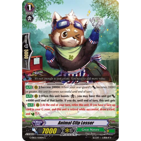 Vanguard_TCG_card_G-EB02_058EN_C_Animal_Clip_Lesser_The_AWAKENING_ZOO