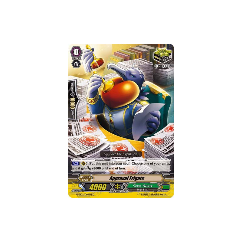 Vanguard_TCG_card_G-EB02_064EN_C_Approval_Frigate_The_AWAKENING_ZOO
