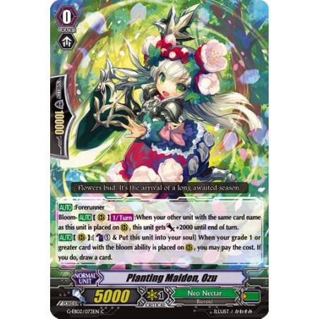 Vanguard_TCG_card_G-EB02_073EN_C_Planting_Maiden_Ozu_The_AWAKENING_ZOO