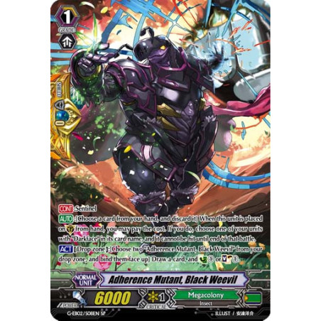 Vanguard_TCG_card_G-EB02_S08EN_SP_Adherence_Mutant_Black_Weevil_The_AWAKENING_ZOO