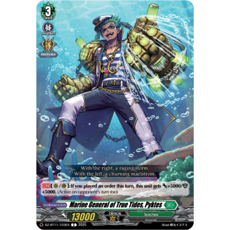 Vanguard_TCG_card_DZ-BT11_103EN_C_Marine_General_of_True_Tides_Pyktes_Symphony_of_Might_Bloom
