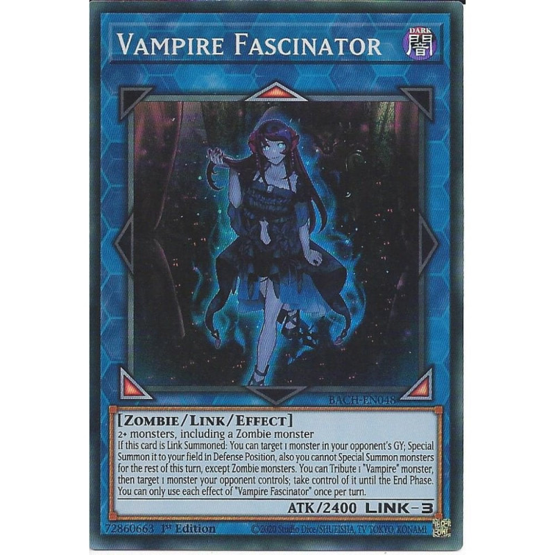 3x Vampire Fascinator BACH-EN048 Super Rare 1st Ed NM Yugioh 