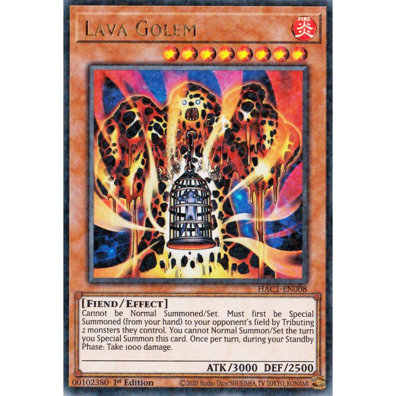 Hac1 En008 Lava Golem Hidden Arsenal Chapter 1 Card Yu Gi Oh