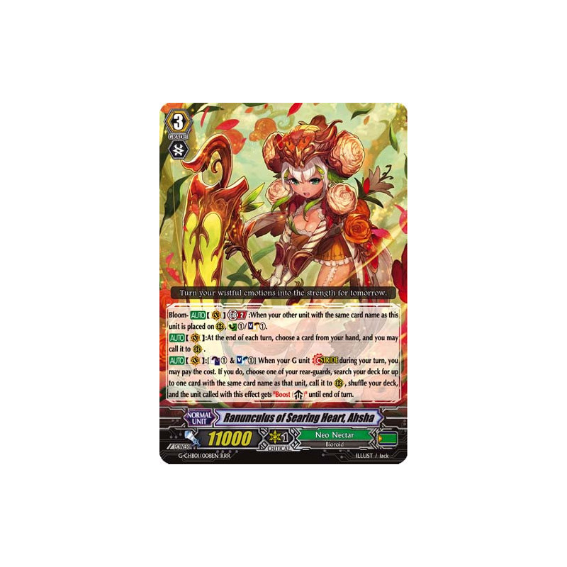 Vanguard_TCG_card_G-CHB01_008EN_RRR_Ranunculus_of_Searing_Heart_Ahsha_TRY3_NEXT