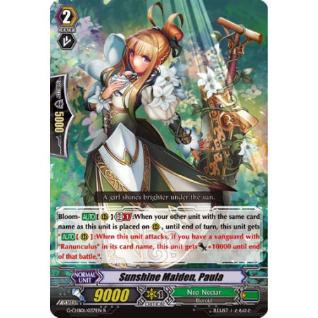 Vanguard_TCG_card_G-CHB01_037EN_R_Sunshine_Maiden_Paula_TRY3_NEXT