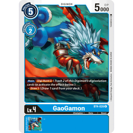 Digimon_TCG_BT4-026_Gaogamon_Common_Great_Legend_Card_Game