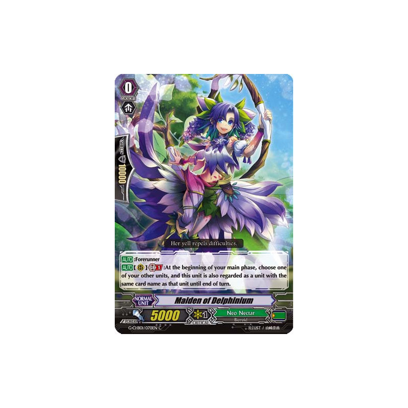 Vanguard_TCG_card_G-CHB01_070EN_C_Maiden_of_Delphinium_TRY3_NEXT