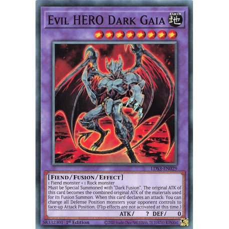 YGO LDS3-EN029 C Evil HERO Dark Gaia