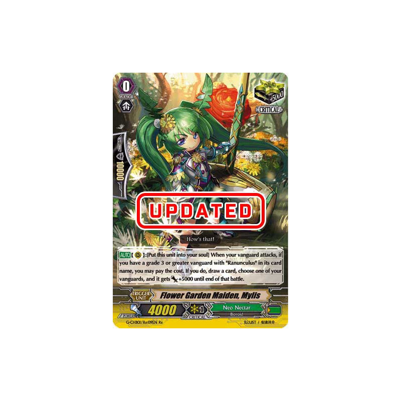 Vanguard_TCG_card_G-CHB01_Re09EN_Re_Flower_Garden_Maiden_Mylis_TRY3_NEXT