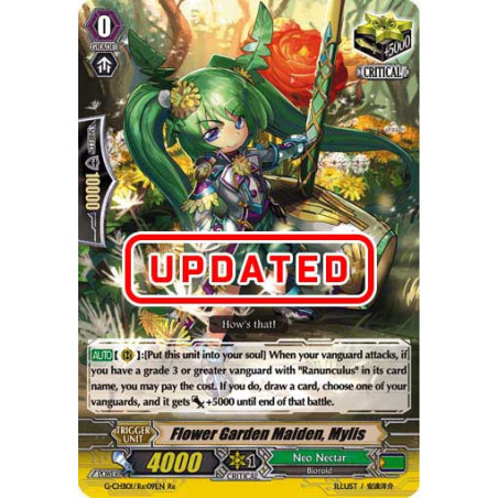 Vanguard_TCG_card_G-CHB01_Re09EN_Re_Flower_Garden_Maiden_Mylis_TRY3_NEXT
