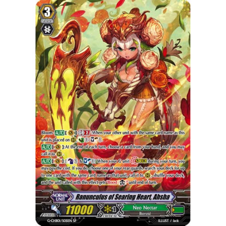Vanguard_TCG_card_G-CHB01_S05EN_SP_Ranunculus_of_Searing_Heart_Ahsha_TRY3_NEXT