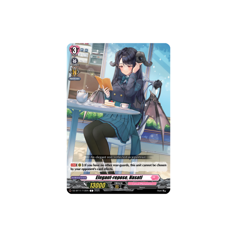 Vanguard_TCG_card_DZ-BT11_112EN_C_Elegant-repose_Nasati_Symphony_of_Might_Bloom