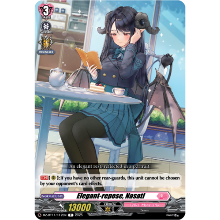 Vanguard_TCG_card_DZ-BT11_112EN_C_Elegant-repose_Nasati_Symphony_of_Might_Bloom