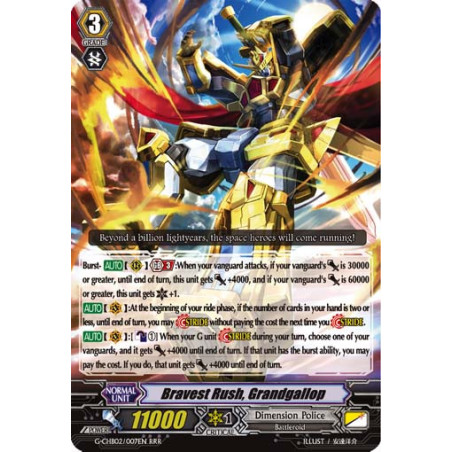 Vanguard_TCG_card_G-CHB02_007EN_RRR_Bravest_Rush_Grandgallop_E_ARE_TRINITY_DRAGON