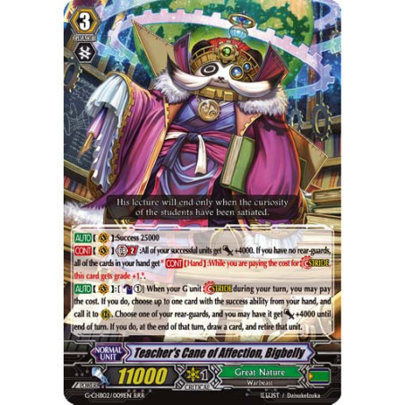 Vanguard_TCG_card_G-CHB02_009EN_RRR_Teacher_s_Cane_of_Affection_Bigbelly_E_ARE_TRINITY_DRAGON