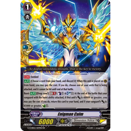 Vanguard_TCG_card_G-CHB02_017EN_RR_Enigman_Calm_E_ARE_TRINITY_DRAGON