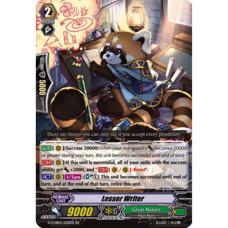 Vanguard_TCG_card_G-CHB02_020EN_RR_Lesser_Writer_E_ARE_TRINITY_DRAGON