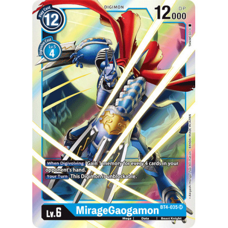 Digimon_TCG_BT4-035_MirageGaogamon_Super_Rare_Great_Legend_Card_Game