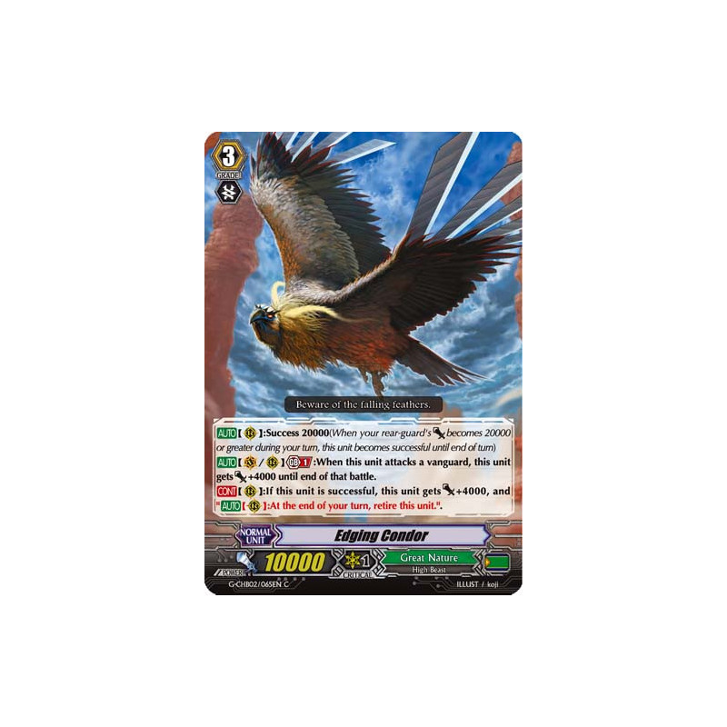 Vanguard_TCG_card_G-CHB02_065EN_C_Edging_Condor_E_ARE_TRINITY_DRAGON