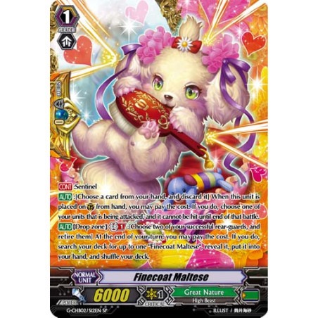 Vanguard_TCG_card_G-CHB02_S12EN_SP_Finecoat_Maltese_E_ARE_TRINITY_DRAGON