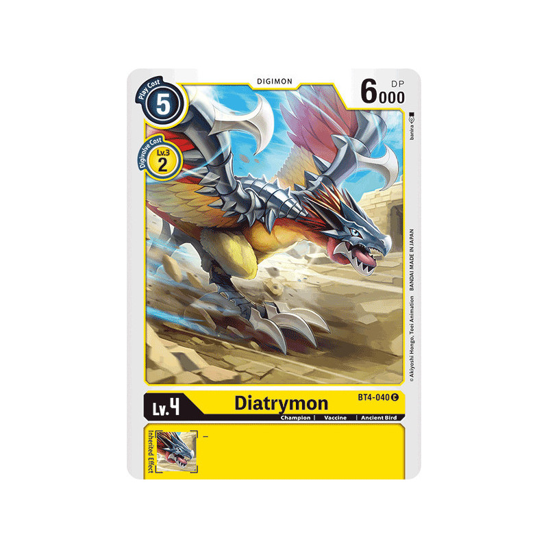 Digimon_TCG_BT4-040_Diatrymon_Common_Great_Legend_Card_Game