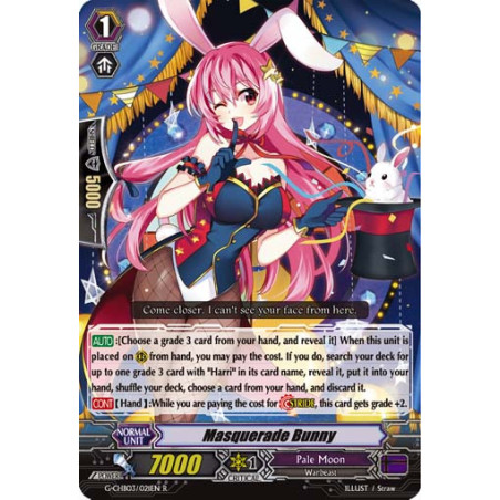Vanguard_TCG_card_G-CHB03_021EN_R_Masquerade_Bunny_Rummy_Labyrinth_Under_the_Moonlight