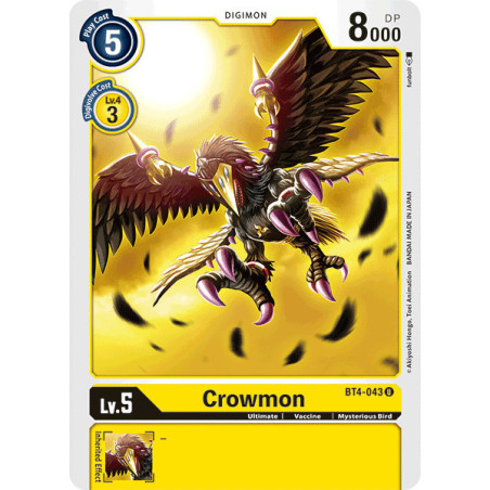 Digimon_TCG_BT4-043_Crowmon_Uncommon_Great_Legend_Card_Game