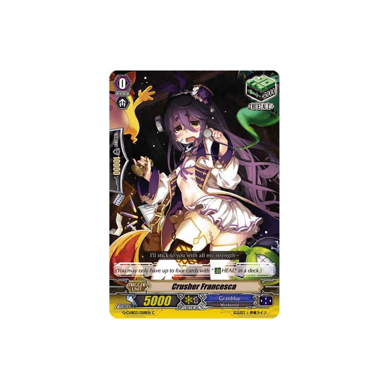 Vanguard_TCG_card_G-CHB03_058EN_C_Crusher_Francesca_Rummy_Labyrinth_Under_the_Moonlight