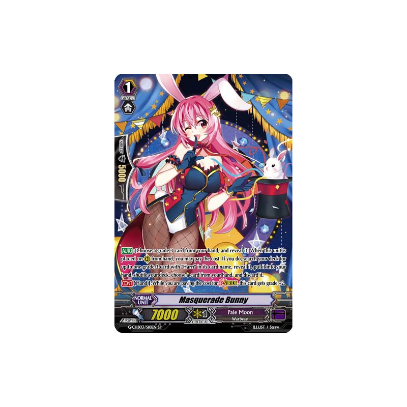 Vanguard_TCG_card_G-CHB03_S10EN_SP_Masquerade_Bunny_Rummy_Labyrinth_Under_the_Moonlight