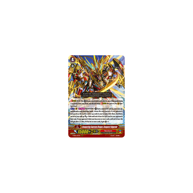 Vanguard_TCG_card_V-SS01_017EN_RRR_Conquering_Supreme_Dragon_Conquest_Fulgurate_PREMIUM_COLLECTION_2019