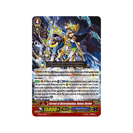 Vanguard_TCG_card_V-SS01_027EN_RRR_Torrent_of_Determination_Valeos_Revive_PREMIUM_COLLECTION_2019