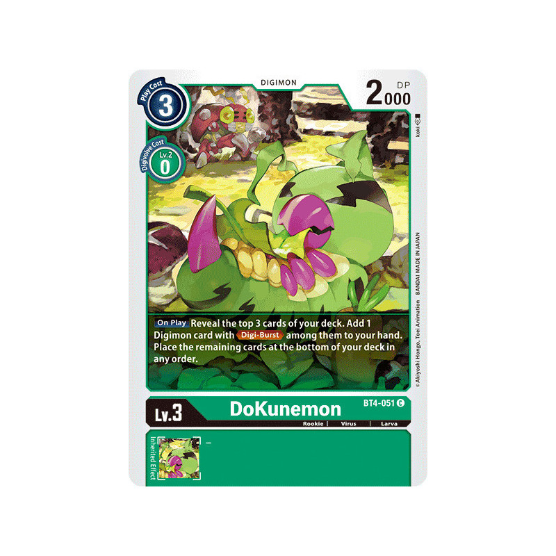 Digimon_TCG_BT4-051_DoKunemon_Common_Great_Legend_Card_Game