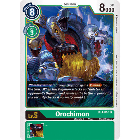Digimon_TCG_BT4-058_Orochimon_Rare_Great_Legend_Card_Game