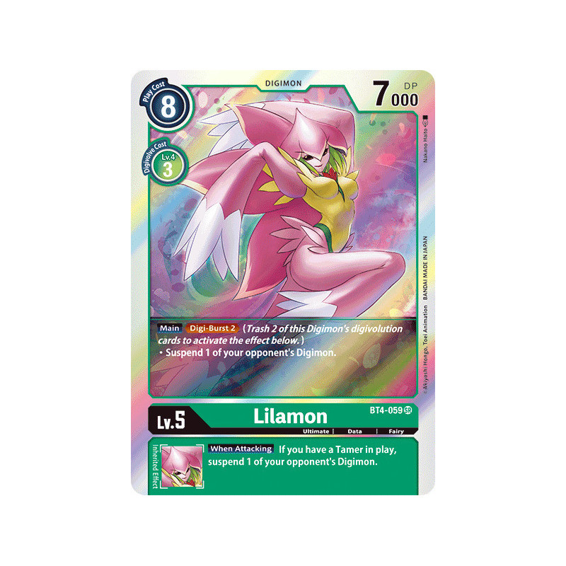 Digimon_TCG_BT4-059_Lilamon_Super_Rare_Great_Legend_Card_Game
