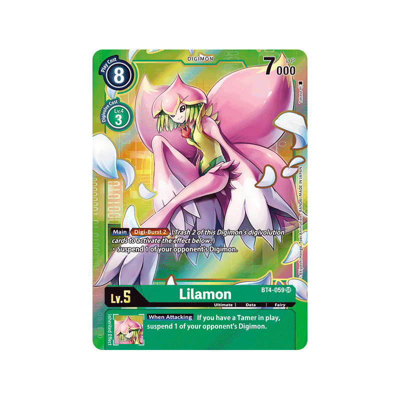 Digimon_TCG_BT4-059_AA_Lilamon_Alternative_Art_Great_Legend_Card_Game