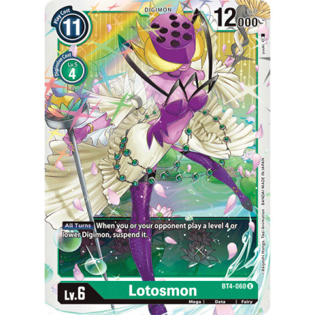 Digimon_TCG_BT4-060_Lotosmon_Uncommon_Great_Legend_Card_Game