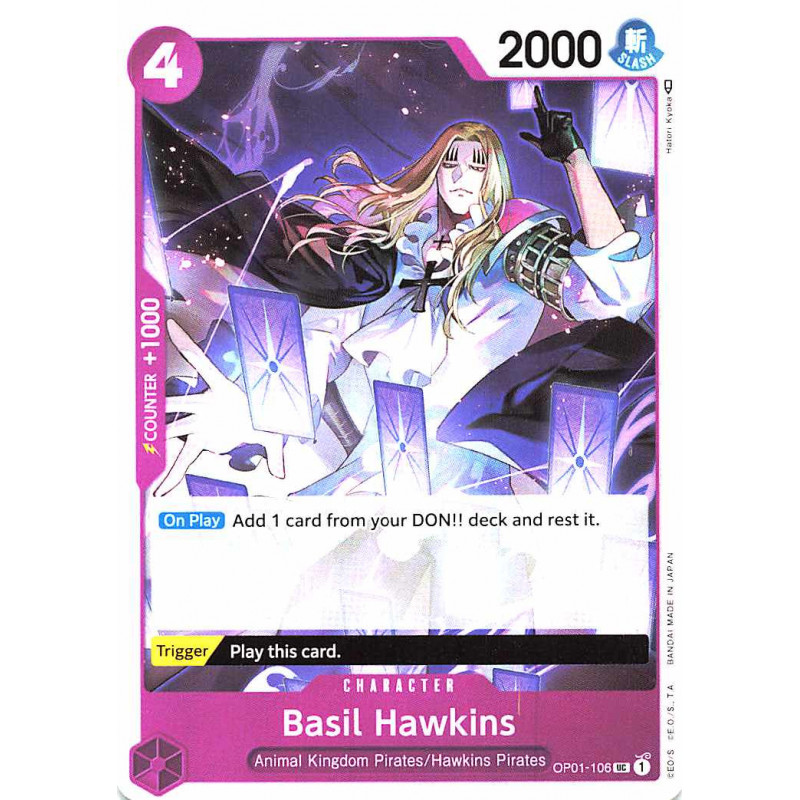 OP01 106 UC Basil Hawkins ROMANCE DAWN One Piece