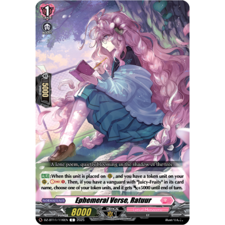 Vanguard_TCG_card_DZ-BT11_116EN_C_Ephemeral_Verse_Ratuur_Symphony_of_Might_Bloom