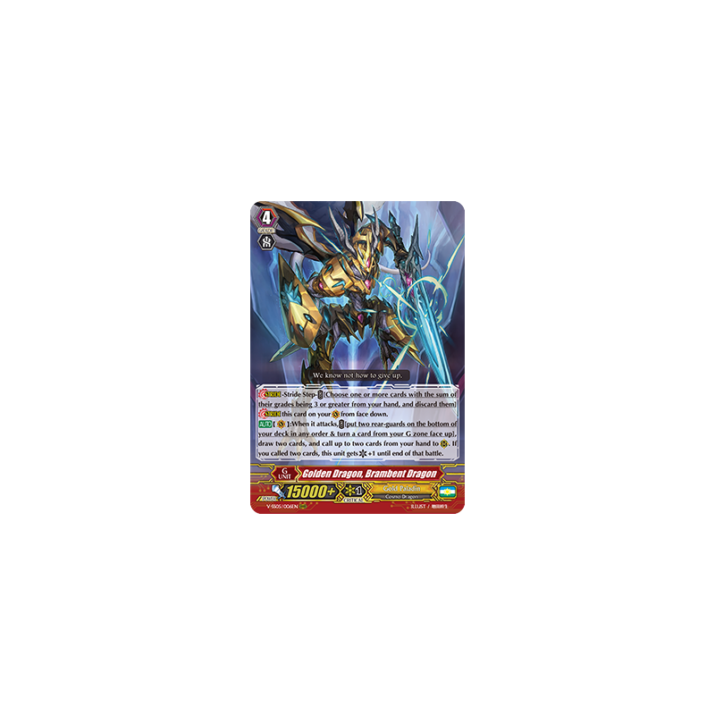 Vanguard_TCG_card_V-SS05_006EN_RRR_Golden_Dragon_Brambent_Dragon_PREMIUM_COLLECTION_2020