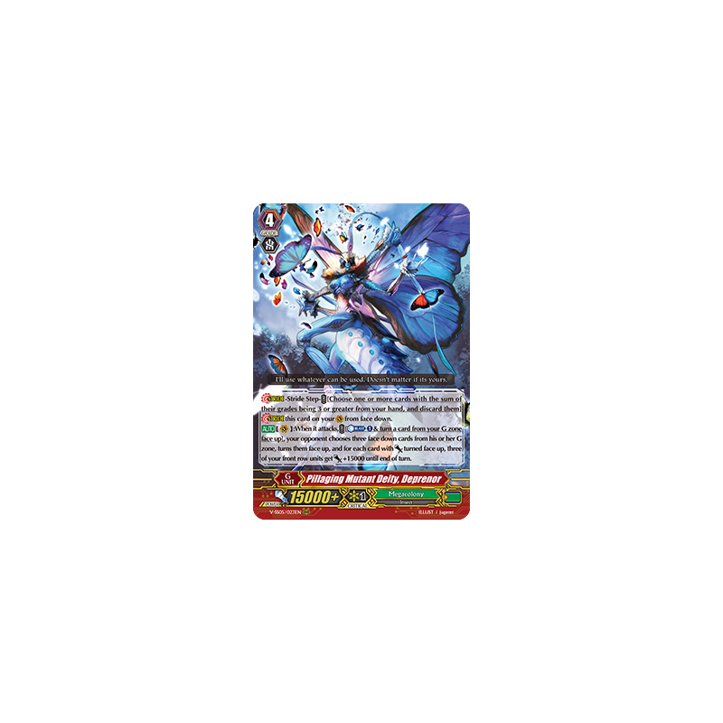 Vanguard_TCG_card_V-SS05_023EN_RRR_Pillaging_Mutant_Deity_Deprenor_PREMIUM_COLLECTION_2020